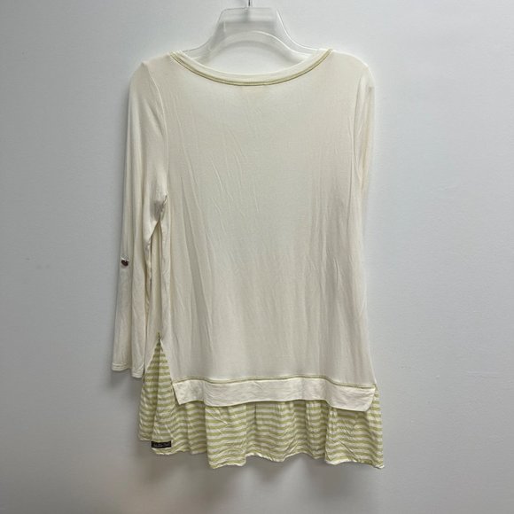 Matilda Jane White & Citron Yellow Loose Fit Ventriloquist Tunic Top - Picture 5 of 10